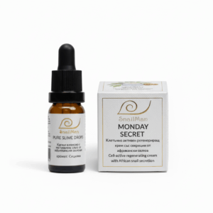 Комплект крем „monday secret“ и капки елексир „pure slime drops“ с натурална слуз от африкански охлюв и аромат на Сицилия